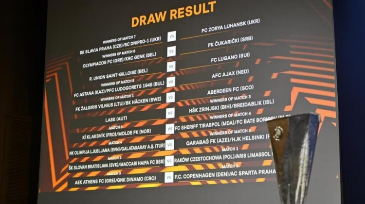欧联附加赛抽签：阿贾克斯对阵阿斯塔纳vs卢多戈雷茨的胜者