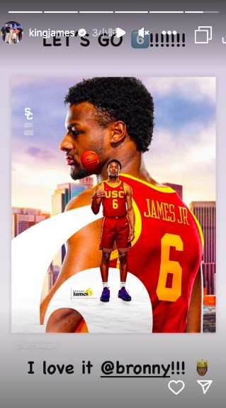 布朗尼将穿6号征战NCAA！詹姆斯：爱了让我们冲6！