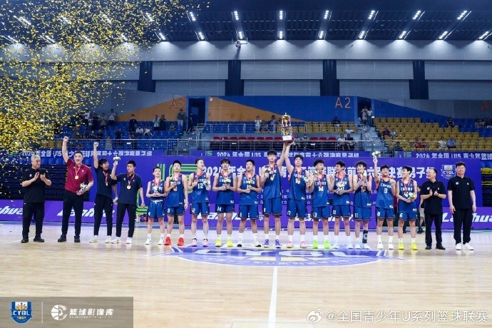 上海市体校获得全国U15青少年篮球联赛男子组比赛第一名