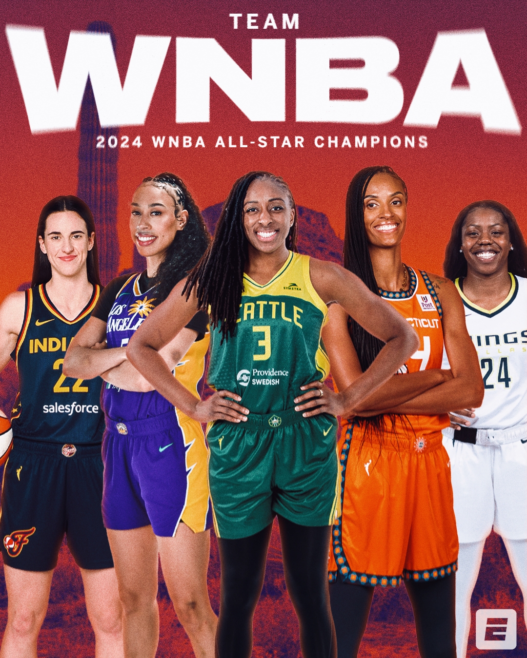 WNBA全明星队击败美国女篮队：克拉克10助奥贡半场34分当选MVP