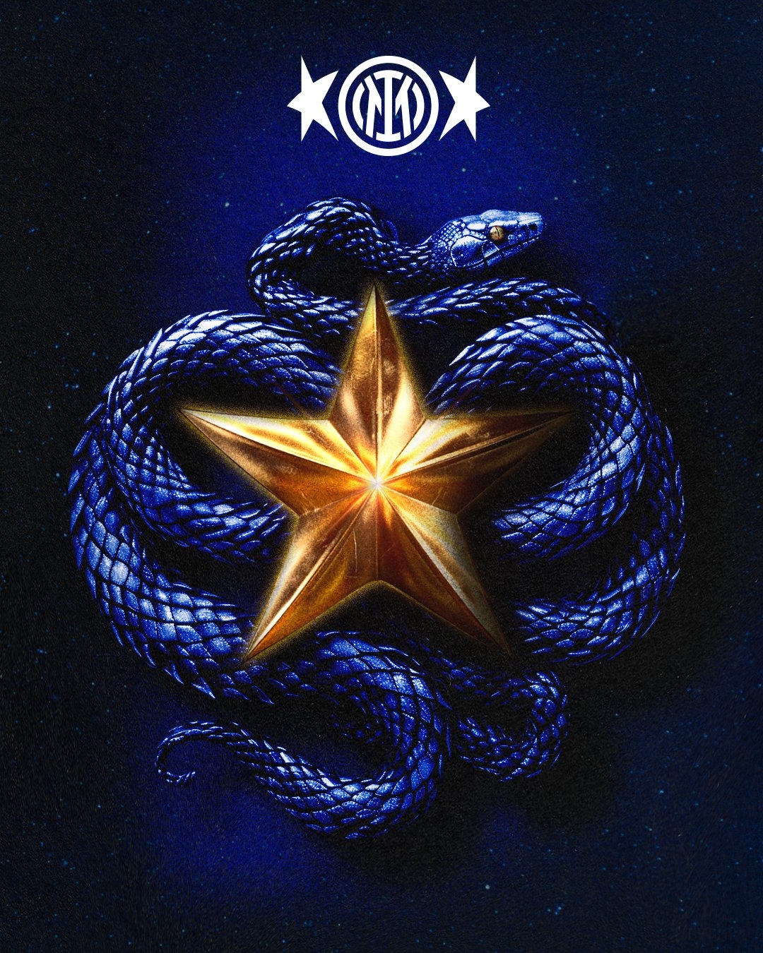 第二颗星诞生！国米官方海报：蛇精灵环