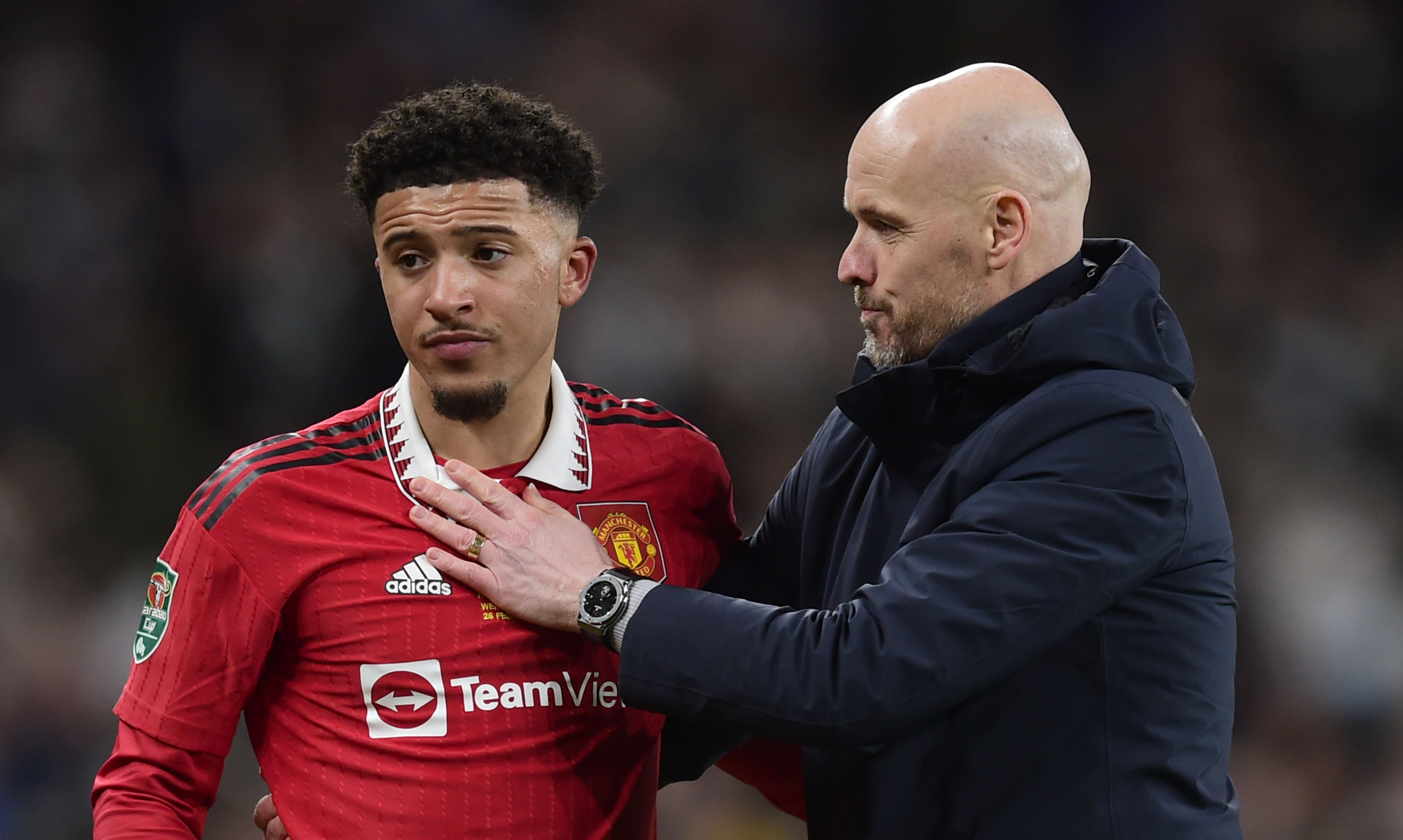 talkSPORT独家：多位曼联球员不同意滕哈赫将桑乔逐出名单