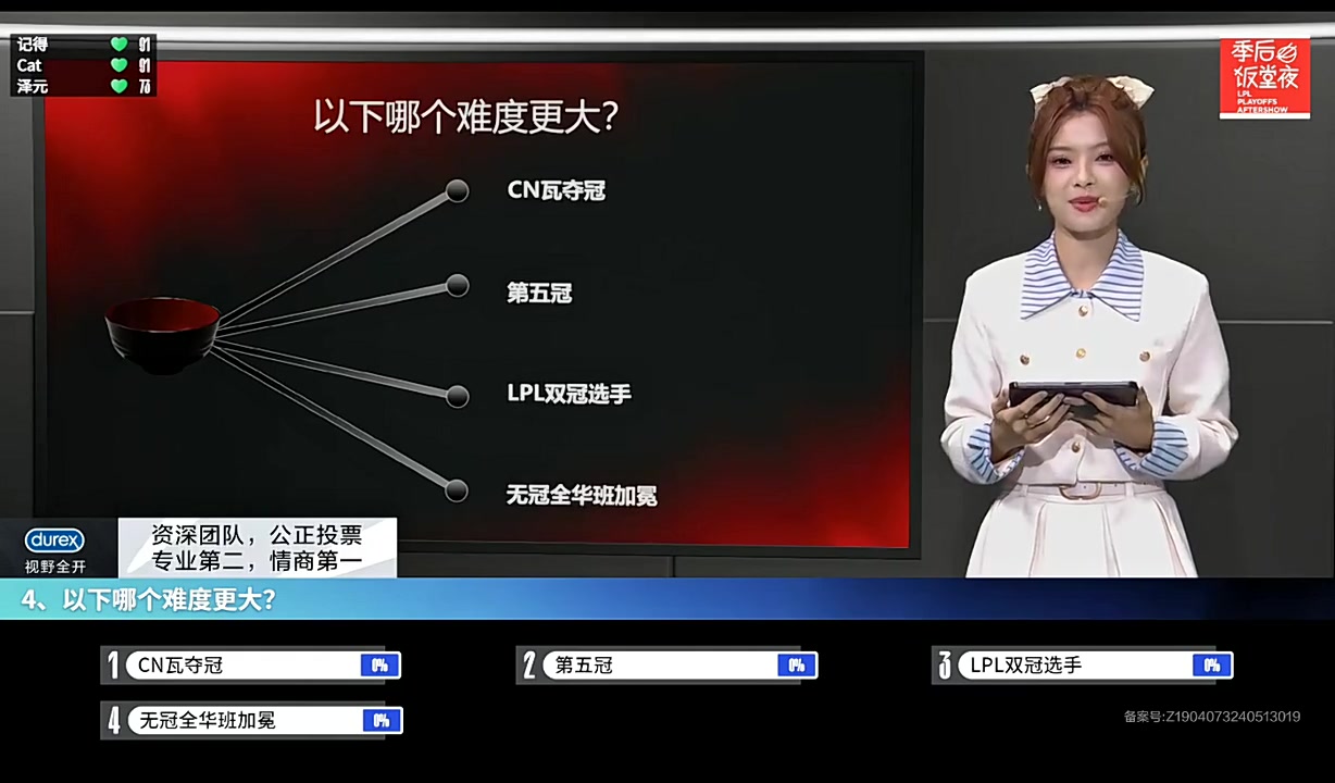 饭堂：CN瓦夺冠第五冠LPL双冠选手无冠全华班加冕哪个难度更大