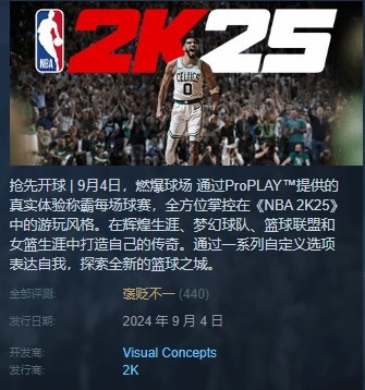 《NBA2K25》Steam褒贬不一！玩家评价：PC终于次世代但BUG不少