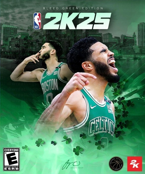 《NBA2K25》封面球员或为塔图姆，官推近期发布其季后赛精彩片段