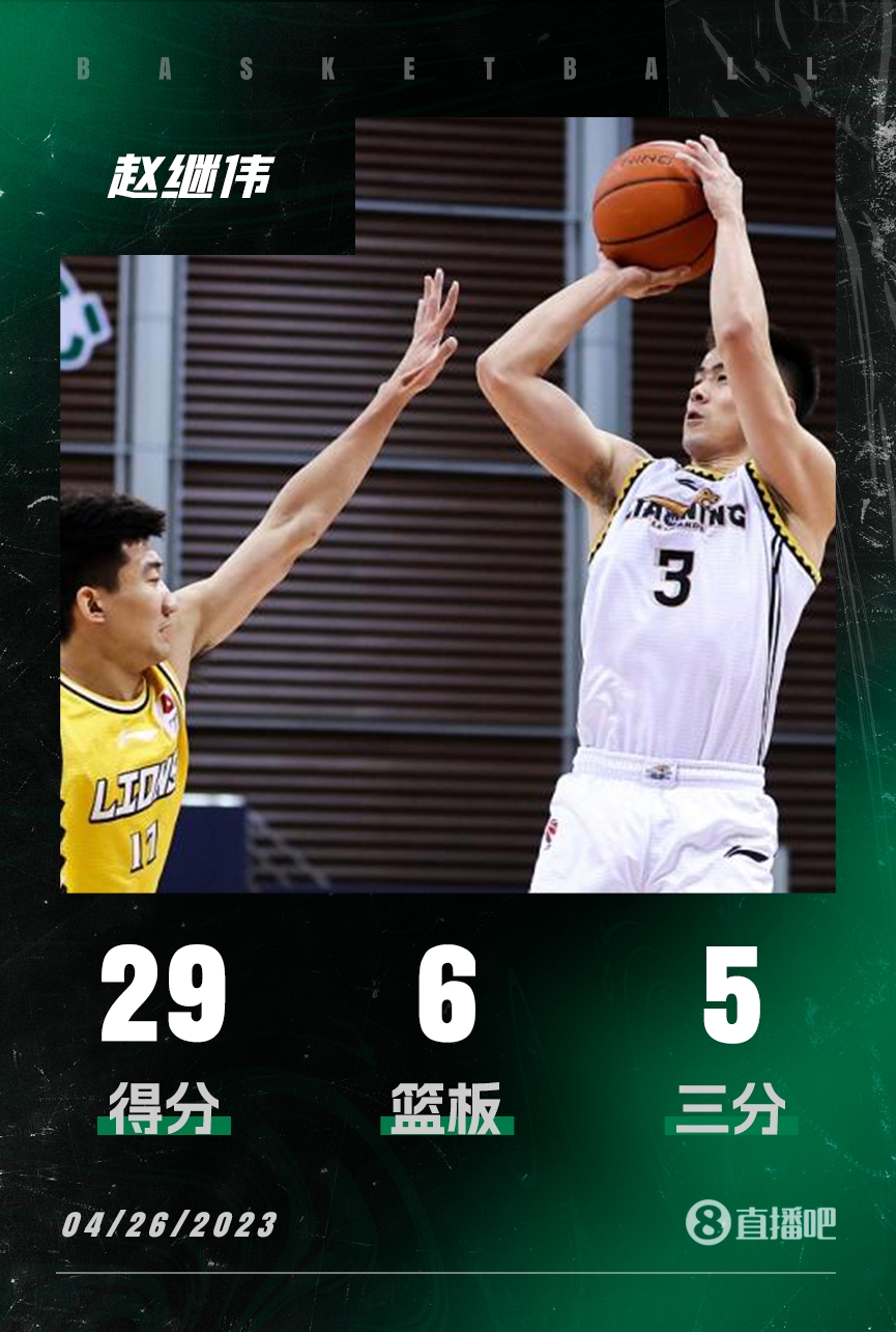 强势Carry！赵继伟20投10中砍下29分6篮板3助攻 率队取得开门红