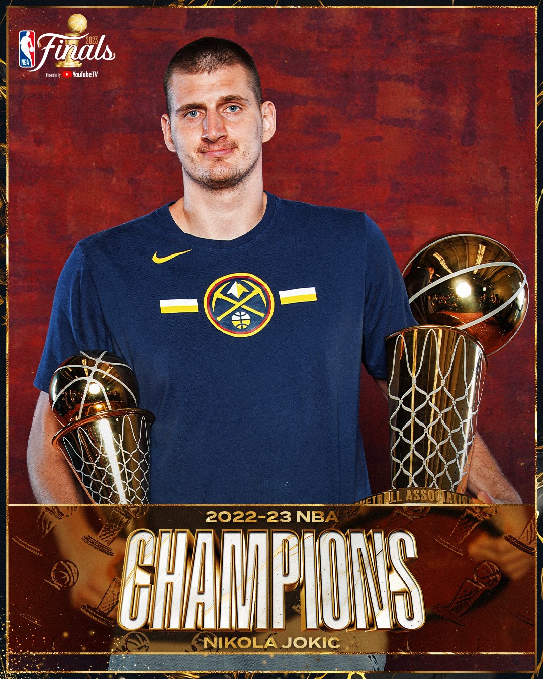 一个都不能少！NBA官方晒掘金全员捧杯照吉祥物Rocky压轴出境