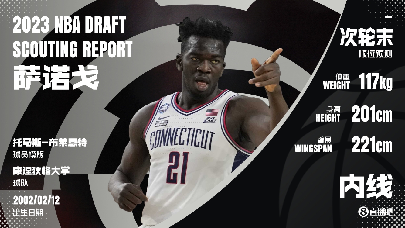 Woj：公牛与康大冠军内线阿达马萨诺戈签下一份双向合同曾获MOP